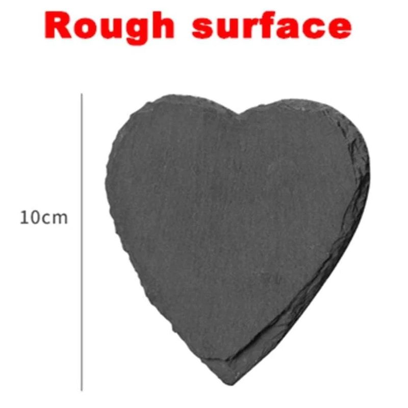 Slate Stone Drink Coasters Black Natural Edge Slate Stone Plate dla barów i domów