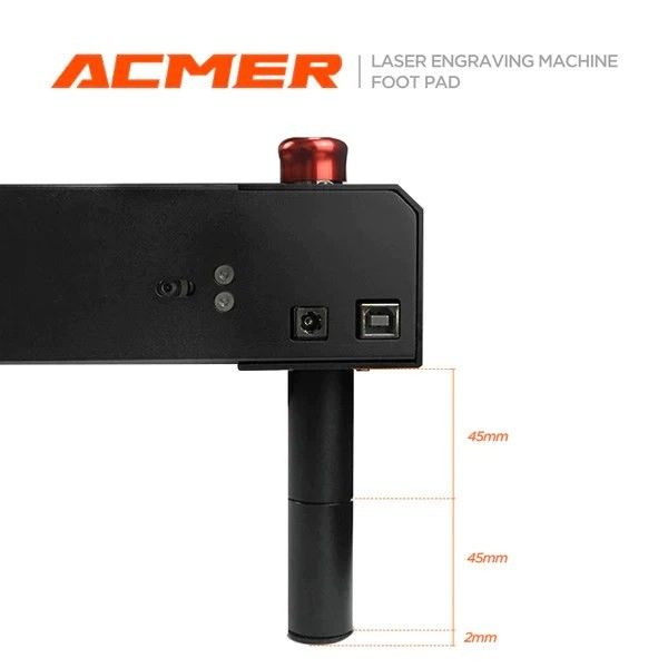 Metalowe podnoszenie laser grawer Riser Czarny kolor do maszyny grawerowania laserowego ACMER
