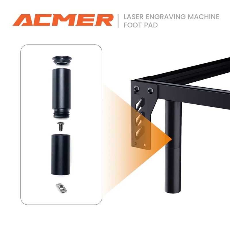 Metalowe podnoszenie laser grawer Riser Czarny kolor do maszyny grawerowania laserowego ACMER