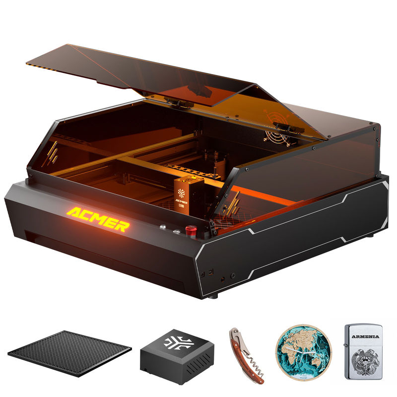 ACMER P3 2-w-1 Dual Laser Module Engraving Cutting Machine z 10W Diod Laser 2W IR Laser