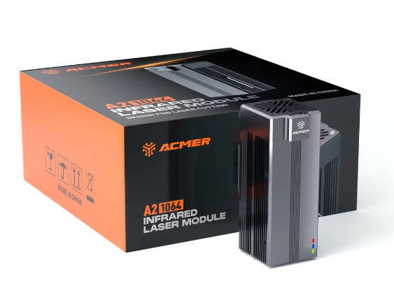 ACMER 00.3mm Circular Laser Spot 1064nm,2W IR Dual Laser Module Kit do grawerowania metalu / złota / srebra / platyny / miedzi