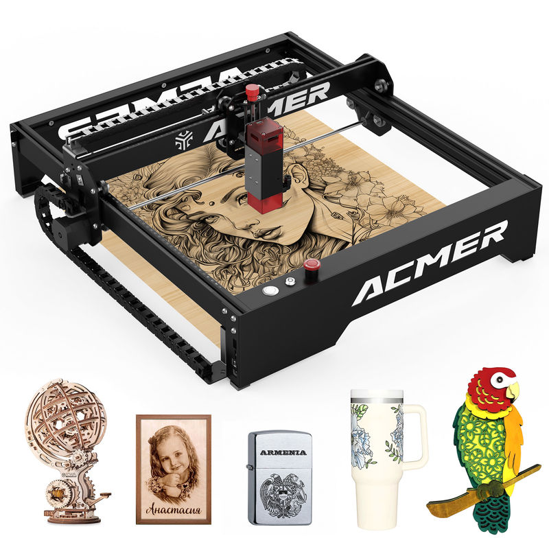ACMER P1 10W Laser Engraver 10000mm/min Wysokiej Prędkości Desktop Laser Engraving Machine, 20W Laser Output