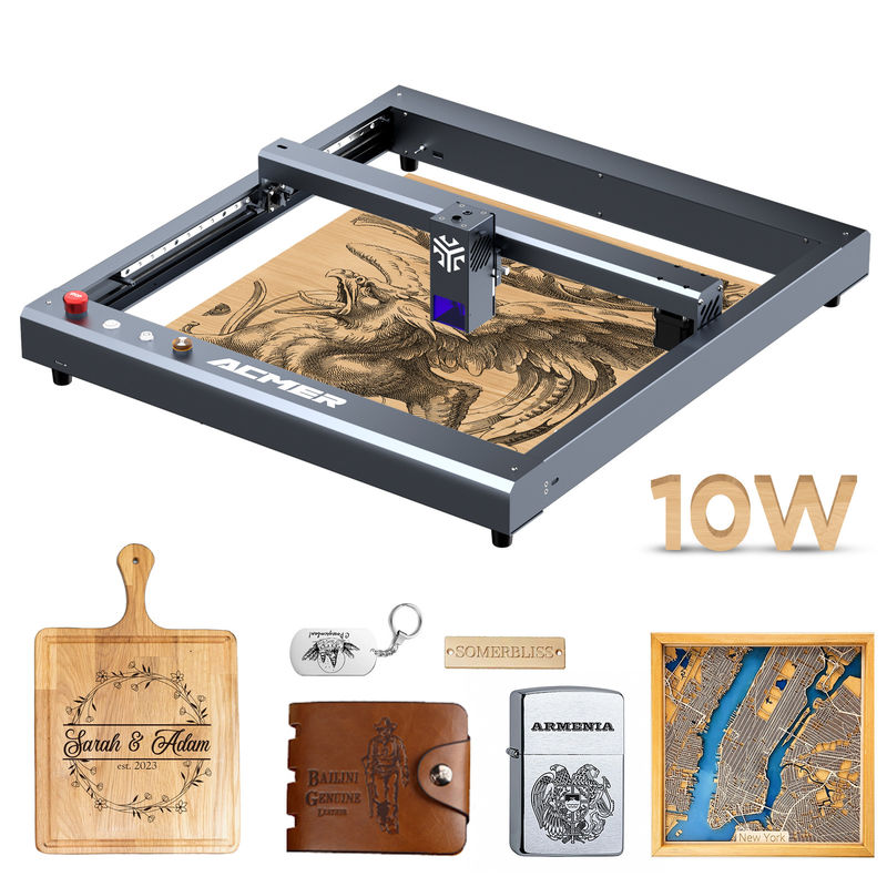 ACMER P2 10W Diodowy grawer laserowy i maszyna do cięcia Maszyny CNC Wielkość 600*650*170mm