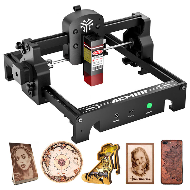 ACMER S1 Przenośny laser graver Mini Machine For Metal 3500mw Laser wyjściowa moc 130 * 130mm Obszar roboczy
