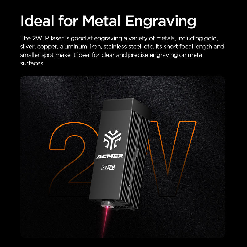 ACMER P3 Laser Module IR 2w Laser Fiber Graver 0.03mm Ultra-fine Spot For Metal Plastic Rock Acrylic
